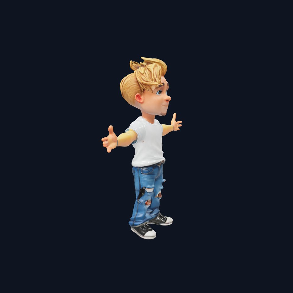 Casual Young Boy Character Rigged and Animated
